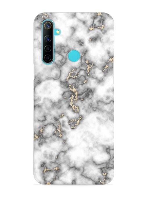 Gray And Gold Marble Snap Case for Realme 5 Zapvi