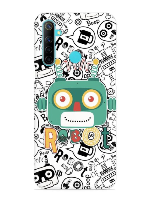 Robot Modern Seamless Pattern Snap Case for Realme 5 Zapvi