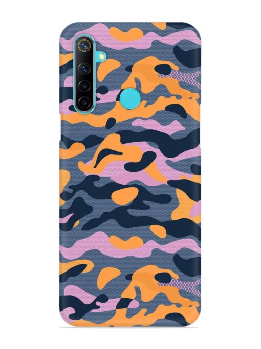 Camouflage Army Military English Orange Art Snap Case for Realme 5 Zapvi