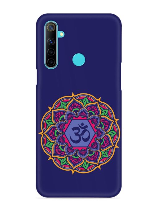 Om Mandala Art Blue Snap Case for Realme 5 Zapvi