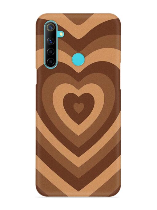 Brown Heart Snap Case for Realme 5 Zapvi