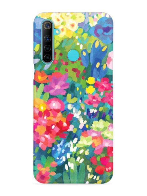 Watercolor Flower Art Snap Case for Realme 5 Zapvi