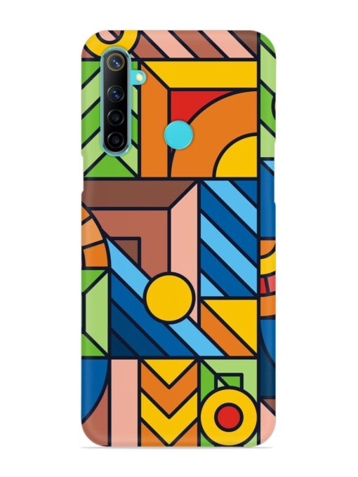 Colorful Geometric Snap Case for Realme 5 Zapvi