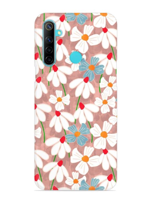 Abstract Petal Flowers Snap Case for Realme 5 Zapvi