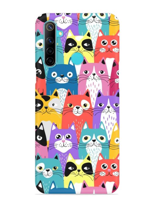 Funny Cartoon Cats Snap Case for Realme 5 Zapvi