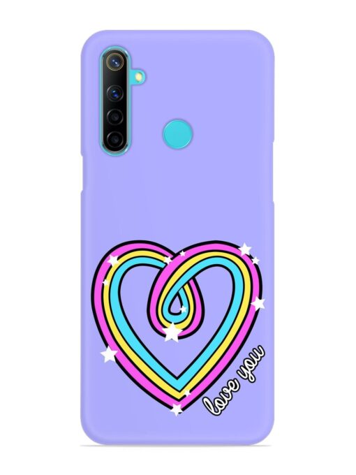 Colorful Rainbow Heart Snap Case for Realme 5 Zapvi