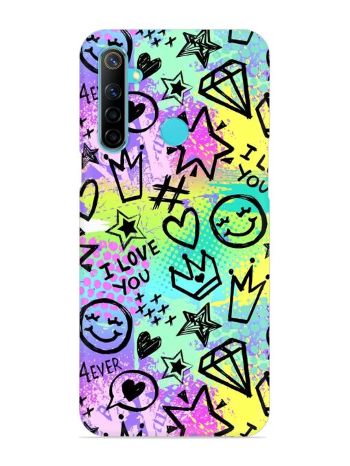 Bright Seamless Pattern Snap Case for Realme 5 Zapvi