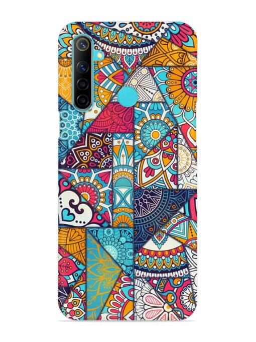 Patchwork Pattern Vintage Snap Case for Realme 5 Zapvi