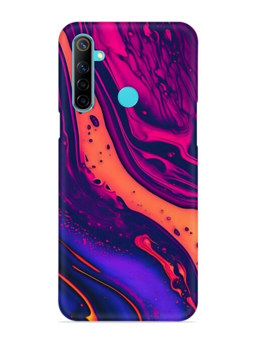 Fluid Blue Pink Art Snap Case for Realme 5 Zapvi