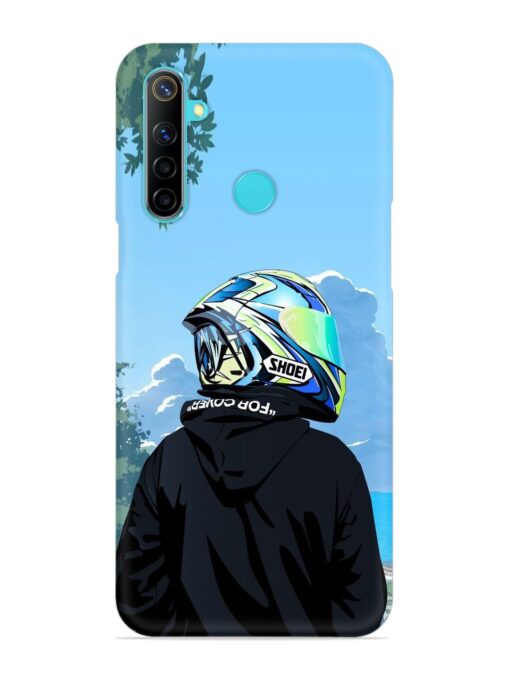 Rider With Helmet Snap Case for Realme 5 Zapvi