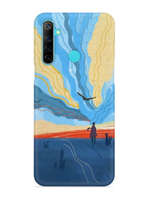 Minimal Abstract Landscape Snap Case for Realme 5 Zapvi