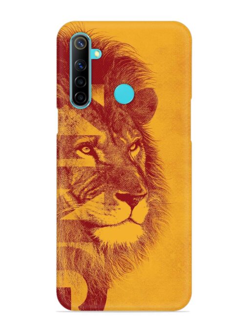 Gold Lion Crown Art Snap Case for Realme 5 Zapvi