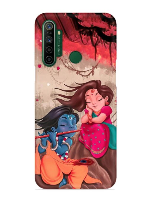 Radhe Krishna Water Art Snap Case for Realme 5I Zapvi