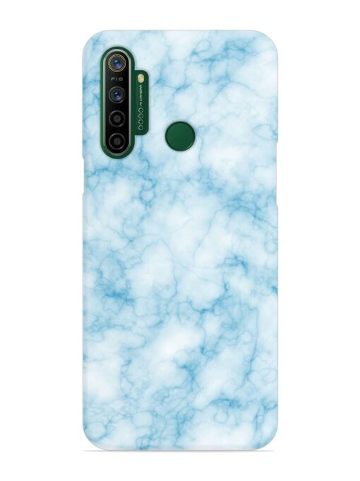 Blue White Natural Marble Snap Case for Realme 5I Zapvi