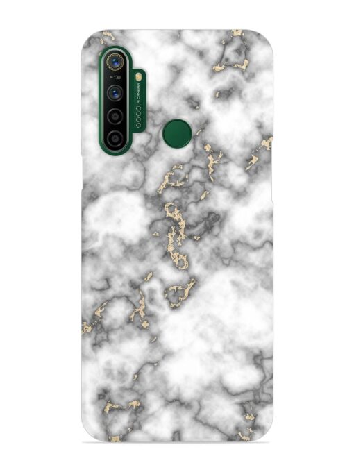 Gray And Gold Marble Snap Case for Realme 5I Zapvi