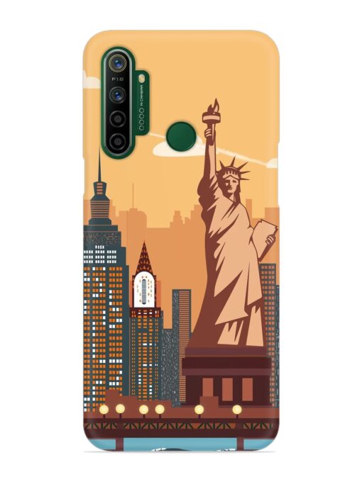 New York Statue Of Liberty Architectural Scenery Snap Case for Realme 5I