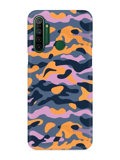 Camouflage Army Military English Orange Art Snap Case for Realme 5I Zapvi