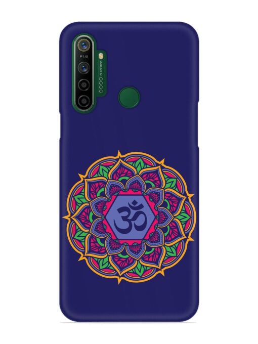 Om Mandala Art Blue Snap Case for Realme 5I Zapvi