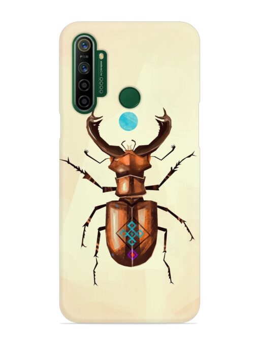 Stag Beetle Vector Snap Case for Realme 5I Zapvi