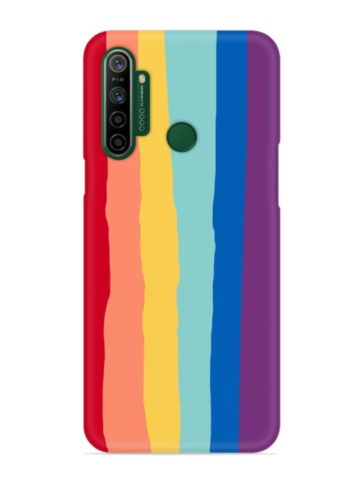 Rainbow Genuine Liquid Snap Case for Realme 5I Zapvi