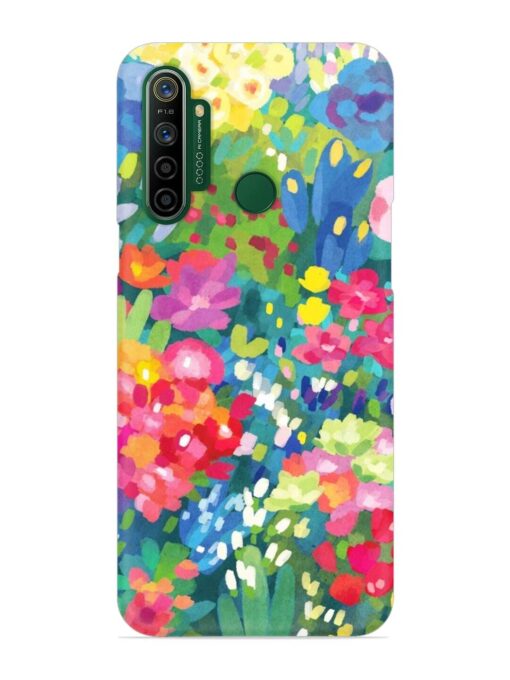 Watercolor Flower Art Snap Case for Realme 5I Zapvi