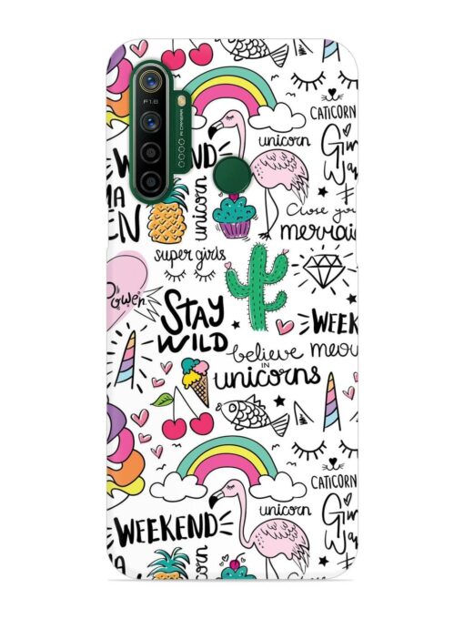 Unicorn Ice Cream Snap Case for Realme 5I Zapvi