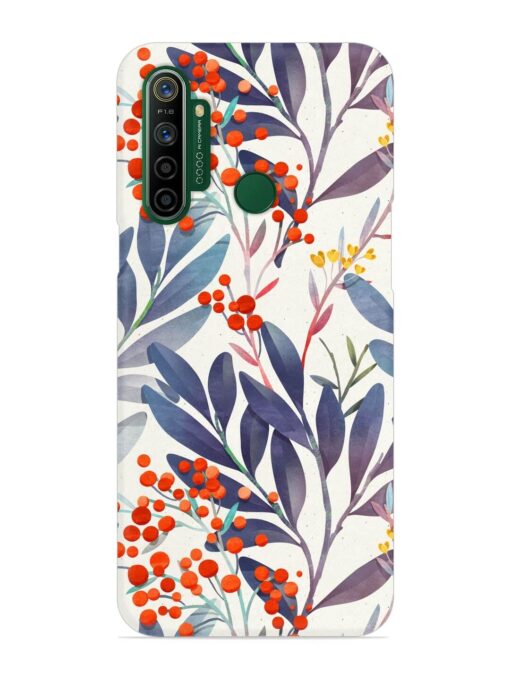 Seamless Floral Pattern Snap Case for Realme 5I Zapvi