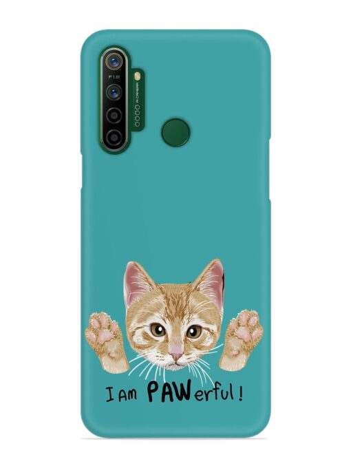 Typography Slogan Cat Snap Case for Realme 5I