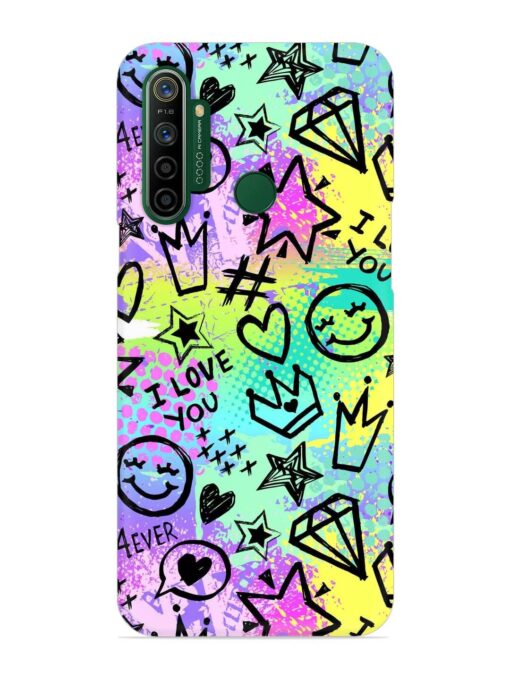 Bright Seamless Pattern Snap Case for Realme 5I Zapvi