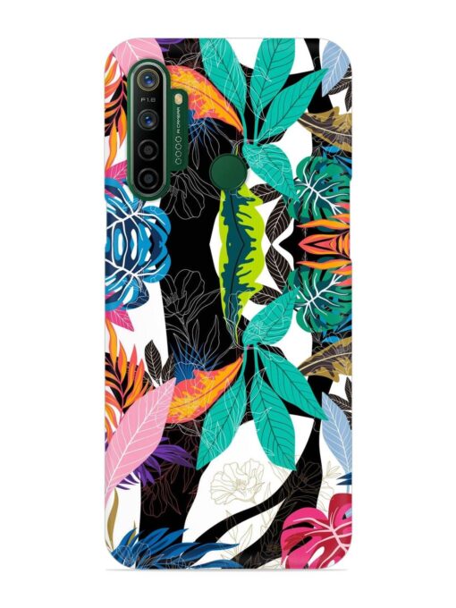 Floral Pattern Bright Snap Case for Realme 5I Zapvi