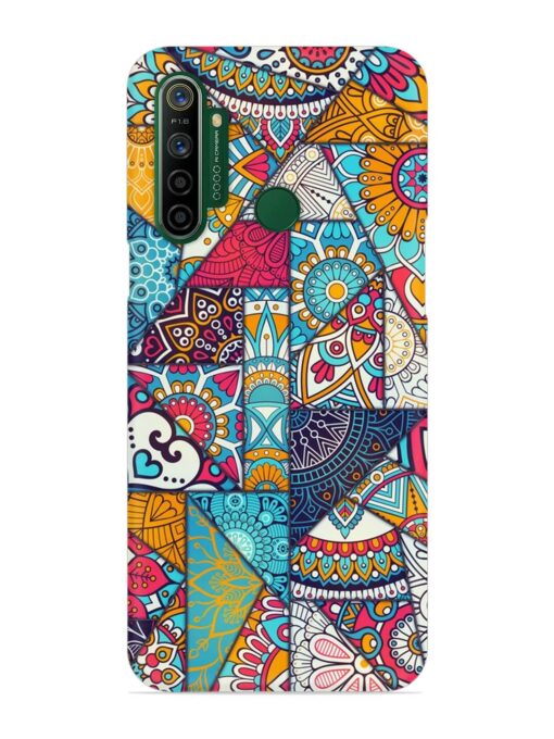 Patchwork Pattern Vintage Snap Case for Realme 5I