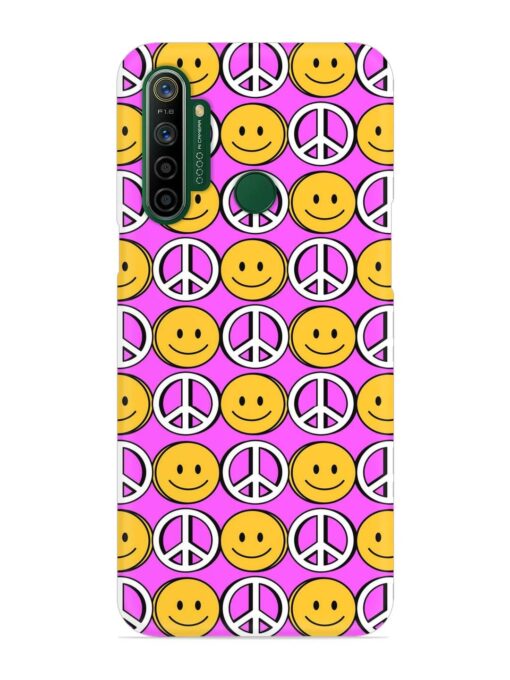 Smiley Face Peace Snap Case for Realme 5I Zapvi