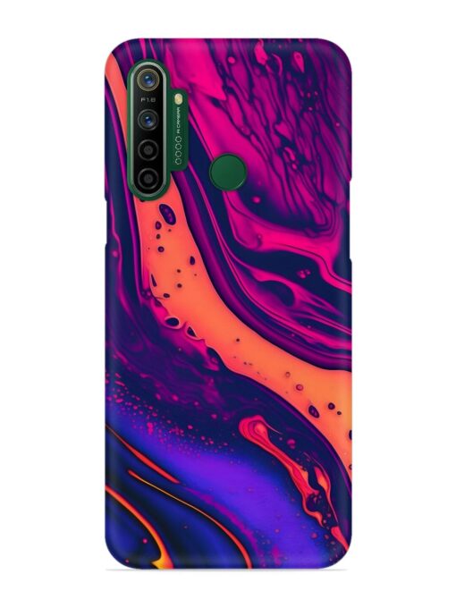 Fluid Blue Pink Art Snap Case for Realme 5I