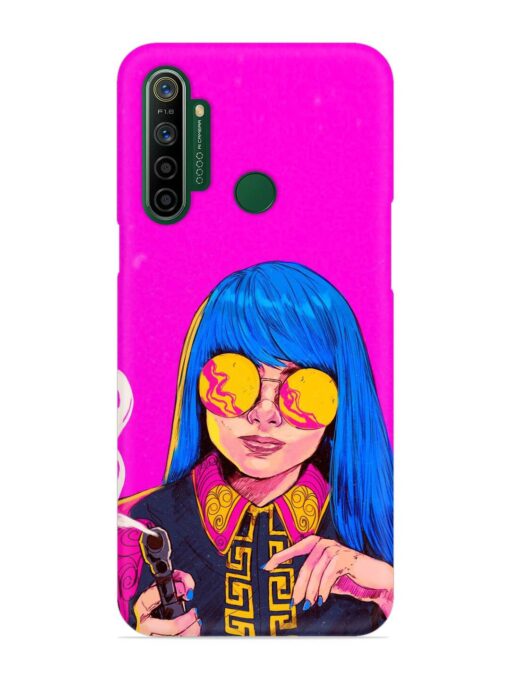 Aesthetic Anime Girl Snap Case for Realme 5I Zapvi