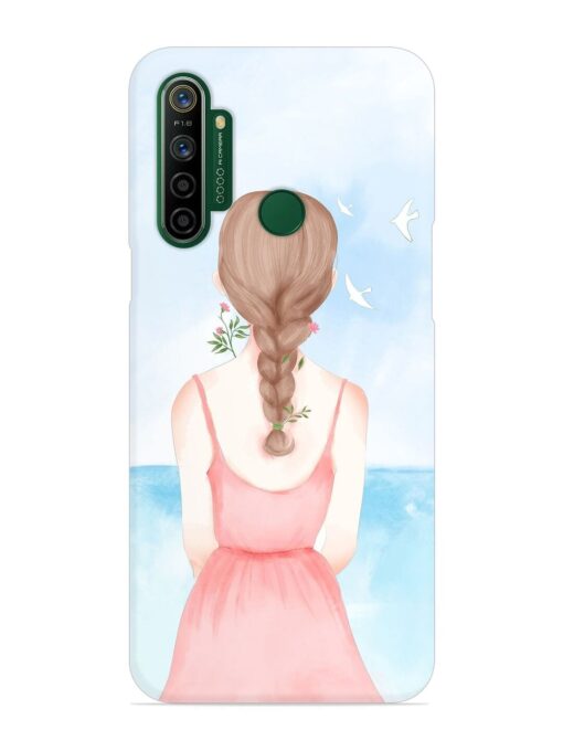 Watercolor Girl Vector Snap Case for Realme 5I Zapvi