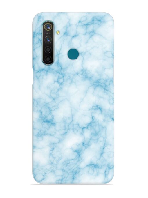 Blue White Natural Marble Snap Case for Realme 5 Pro Zapvi