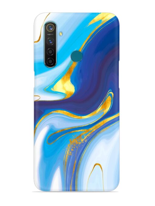 Watercolor Background With Golden Foil Snap Case for Realme 5 Pro