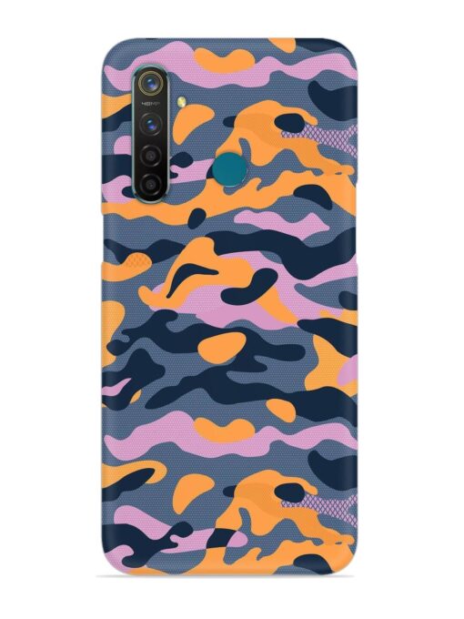 Camouflage Army Military English Orange Art Snap Case for Realme 5 Pro