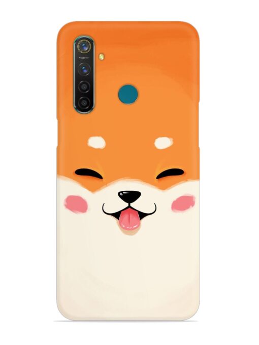 Cute Dog Face Vector Snap Case for Realme 5 Pro