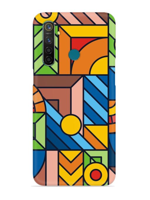 Colorful Geometric Snap Case for Realme 5 Pro Zapvi