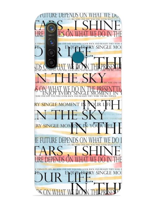 Seamless Slogans Pattern Snap Case for Realme 5 Pro Zapvi