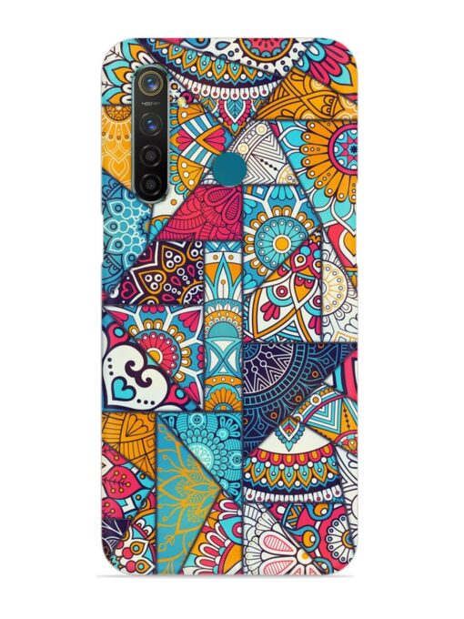 Patchwork Pattern Vintage Snap Case for Realme 5 Pro