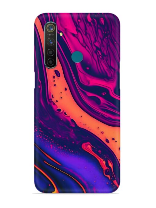 Fluid Blue Pink Art Snap Case for Realme 5 Pro