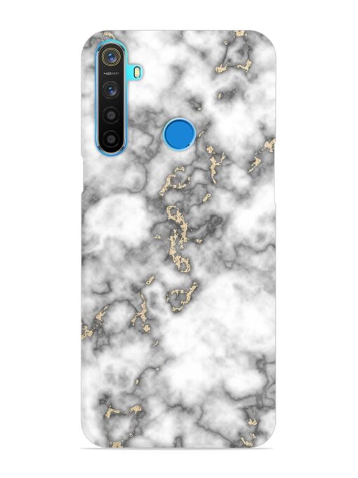 Gray And Gold Marble Snap Case for Realme 5S