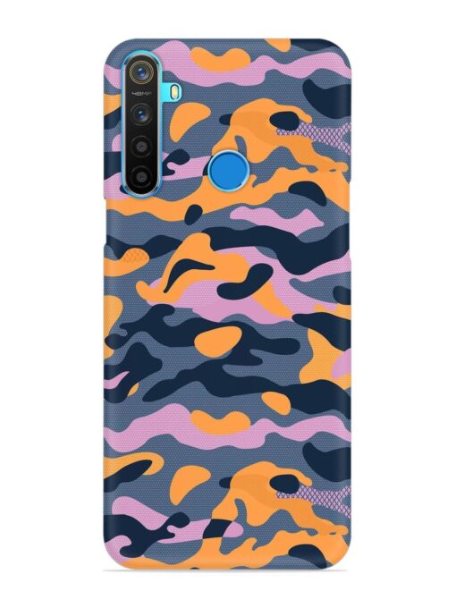 Camouflage Army Military English Orange Art Snap Case for Realme 5S Zapvi