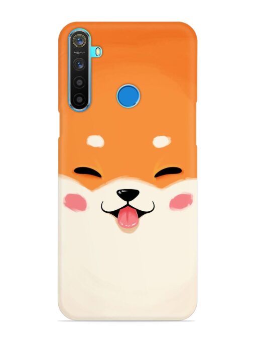 Cute Dog Face Vector Snap Case for Realme 5S Zapvi