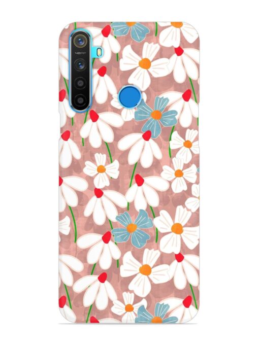 Abstract Petal Flowers Snap Case for Realme 5S Zapvi