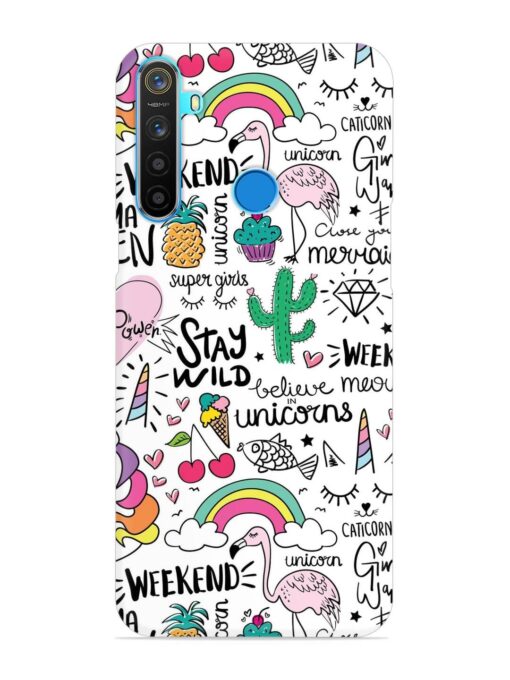 Unicorn Ice Cream Snap Case for Realme 5S Zapvi