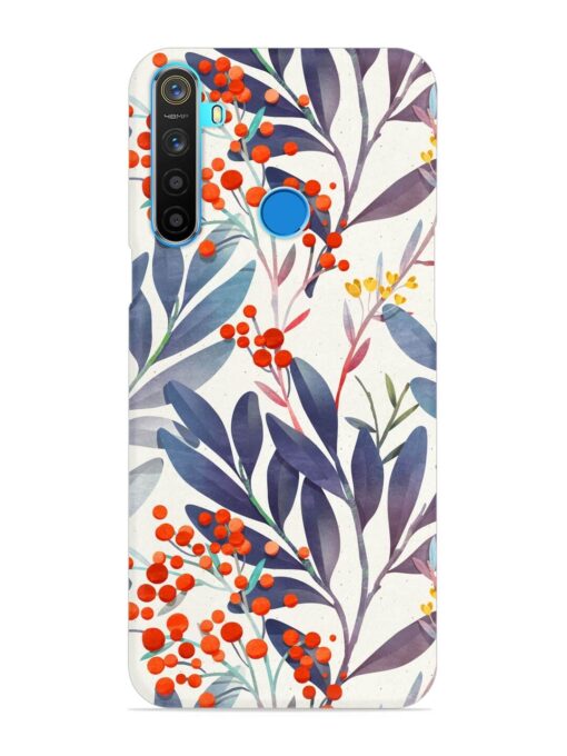 Seamless Floral Pattern Snap Case for Realme 5S