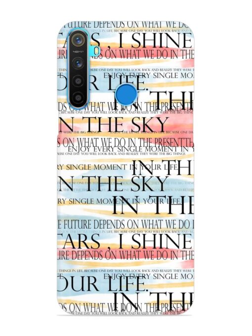 Seamless Slogans Pattern Snap Case for Realme 5S Zapvi